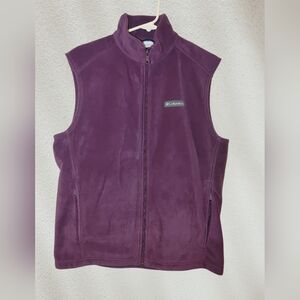 Columbia Rich Purple Sleeveless Fleece Vest Size Medium